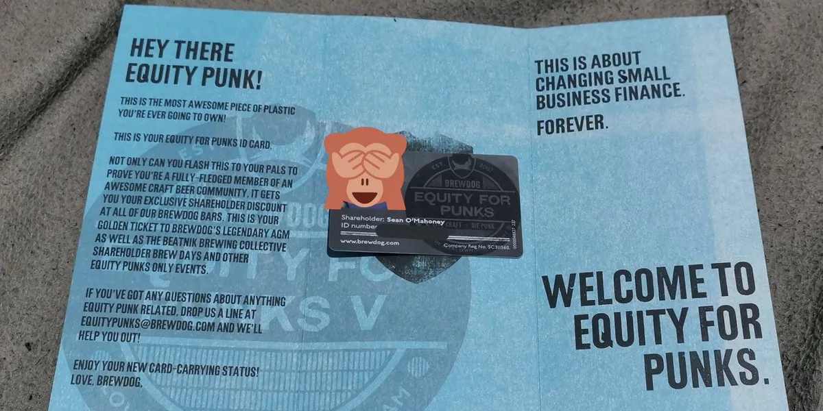BrewDog Equity Punk Card Arrives